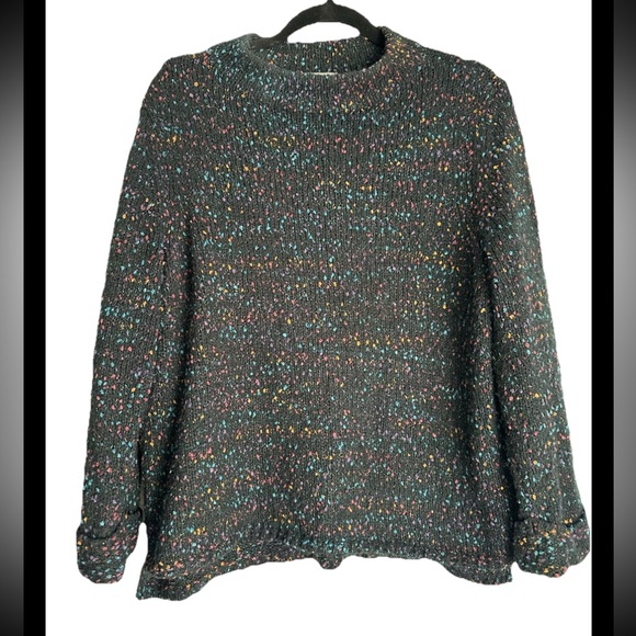 Habitat Sweaters - HABITAT Black Confetti Crewneck Pullover Sweater Sz M